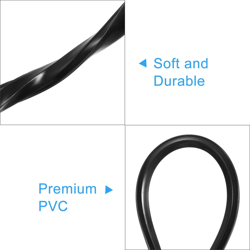 Aluminum Profile Slot Cover Flat Seal Black 8M 6mm 2020 Series
