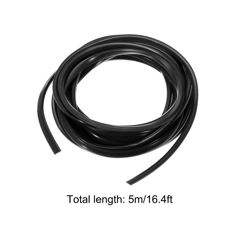 Aluminum Profile Slot Cover Flat Seal Black 5M 6mm 2020 Series