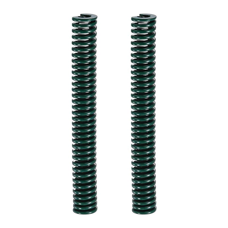 2Pcs Green Compression Spring 3/8" OD 3 Length, Alloy Steel Flat Wire