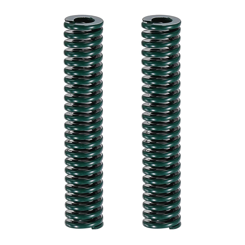 2Pcs Green Compression Spring 3/8" OD 2 Length, Alloy Steel Flat Wire