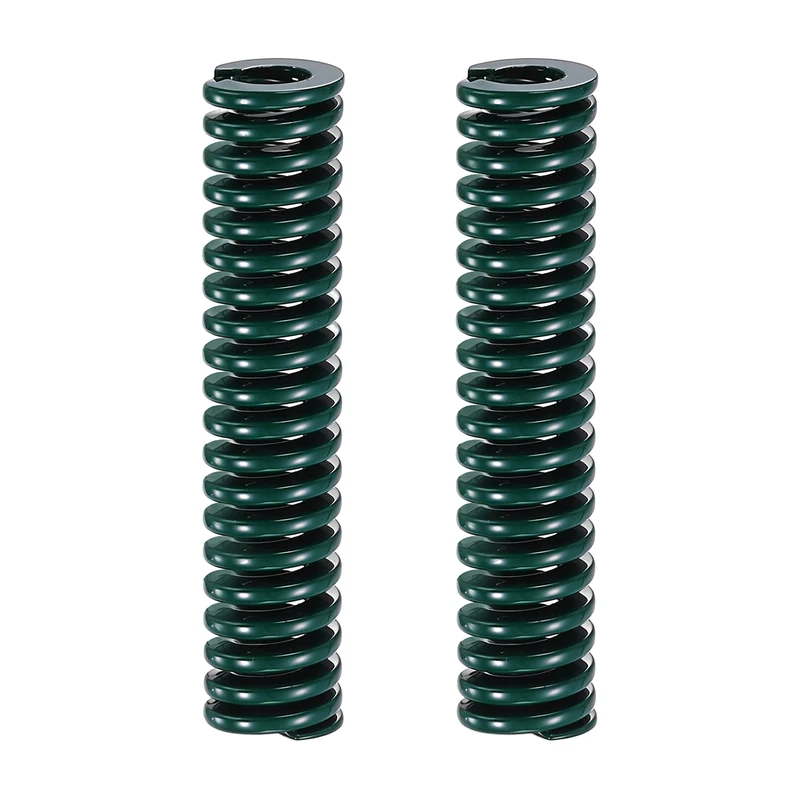 2Pcs Green Compression Spring 3/8" OD 1.75 Length, Alloy Steel Flat Wire