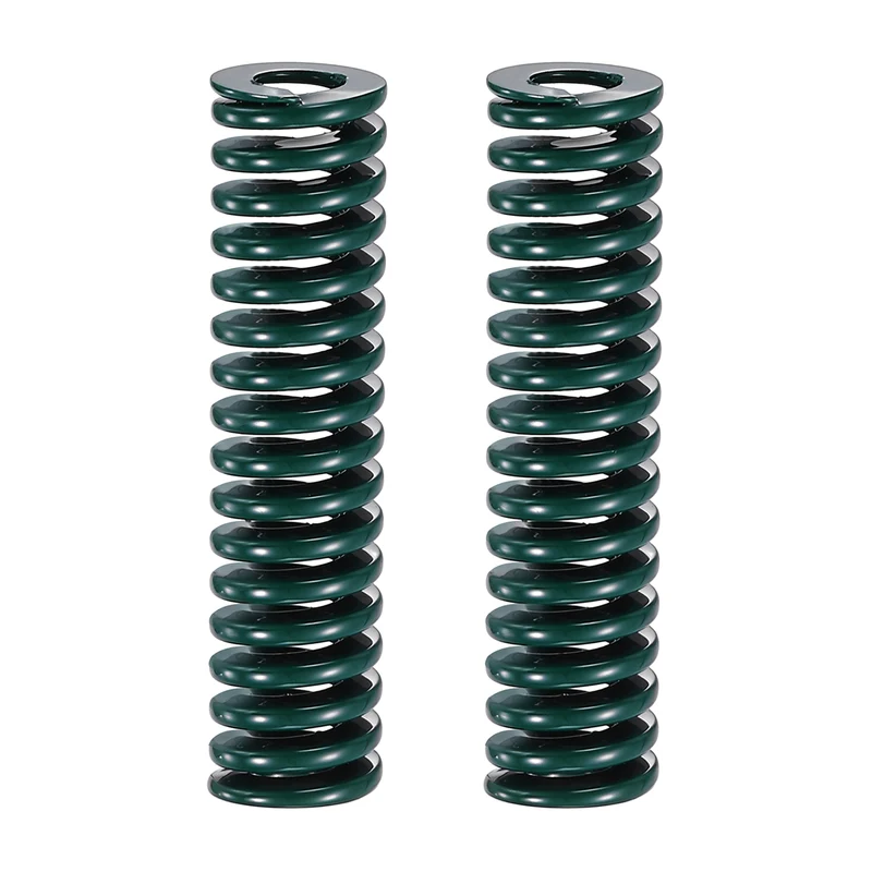 2Pcs Green Compression Spring 3/8" OD 1.5 Length, Alloy Steel Flat Wire