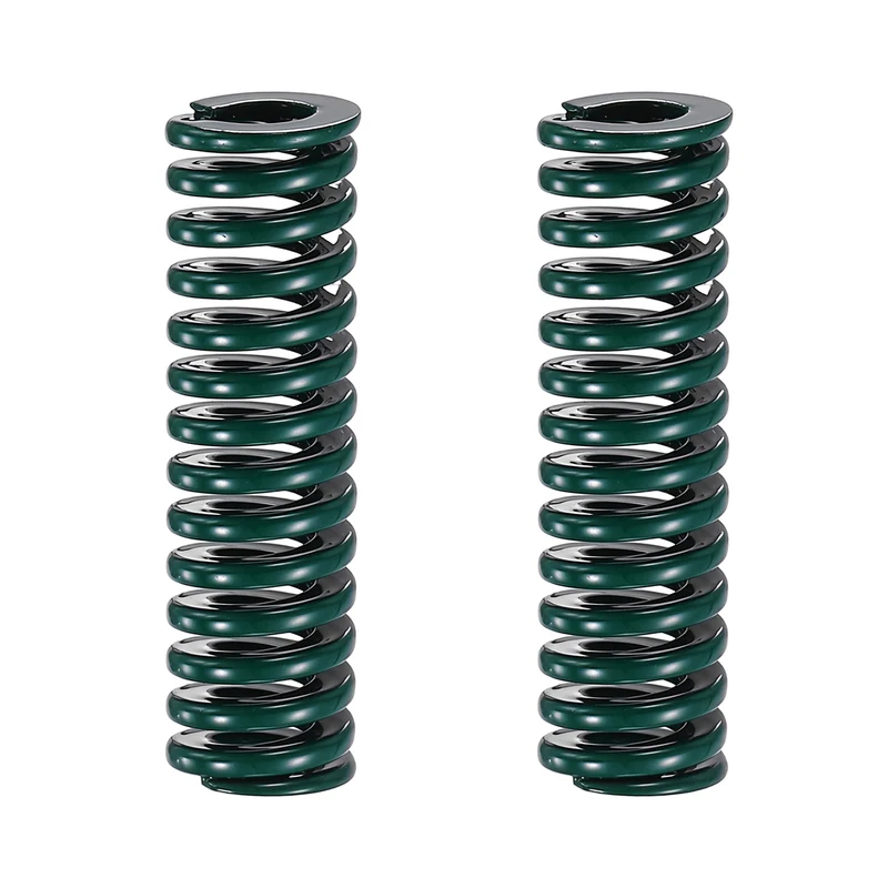 2Pcs Green Compression Spring 3/8" OD 1.25 Length, Alloy Steel Flat Wire