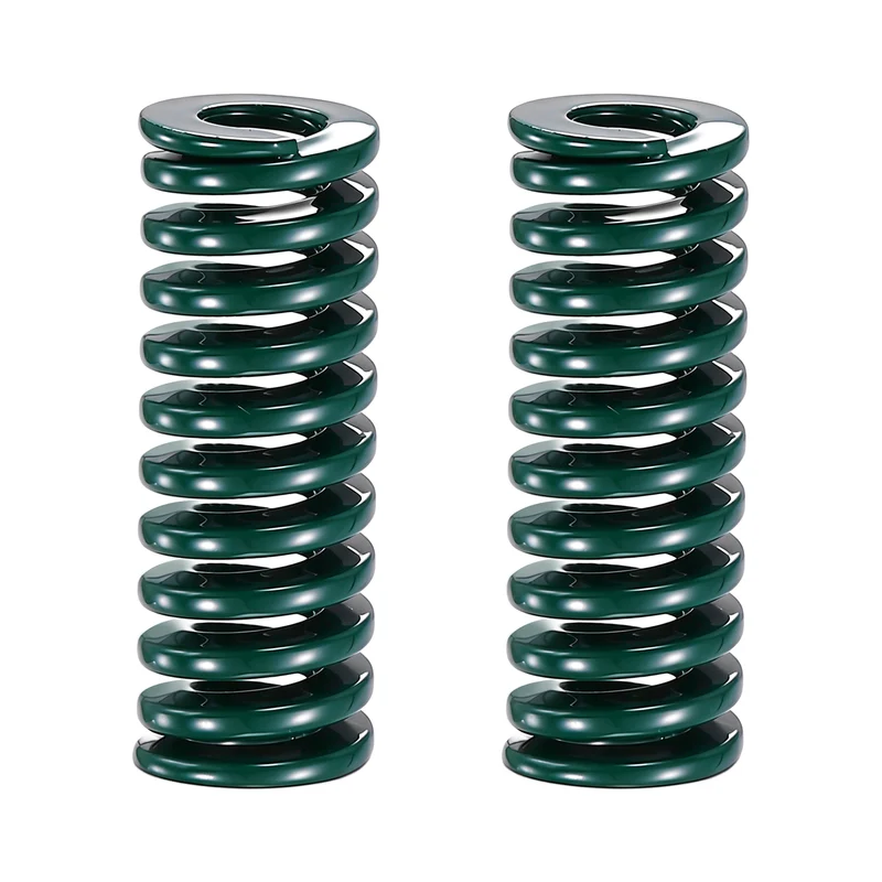 2Pcs Green Compression Spring 3/8" OD 1 Length, Alloy Steel Flat Wire