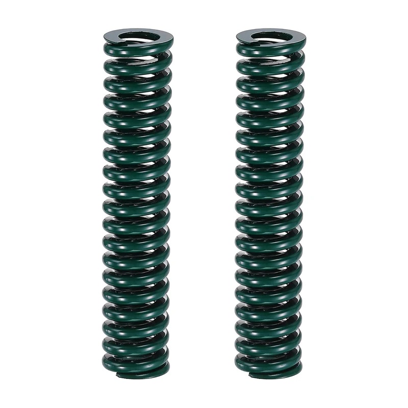 2Pcs Green Compression Spring 1/2" OD 2.5 Length, Alloy Steel Flat Wire