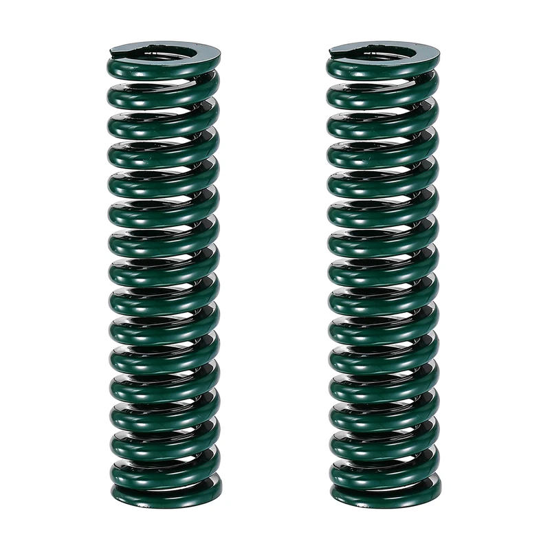 2Pcs Green Compression Spring 1/2" OD 2 Length, Alloy Steel Flat Wire