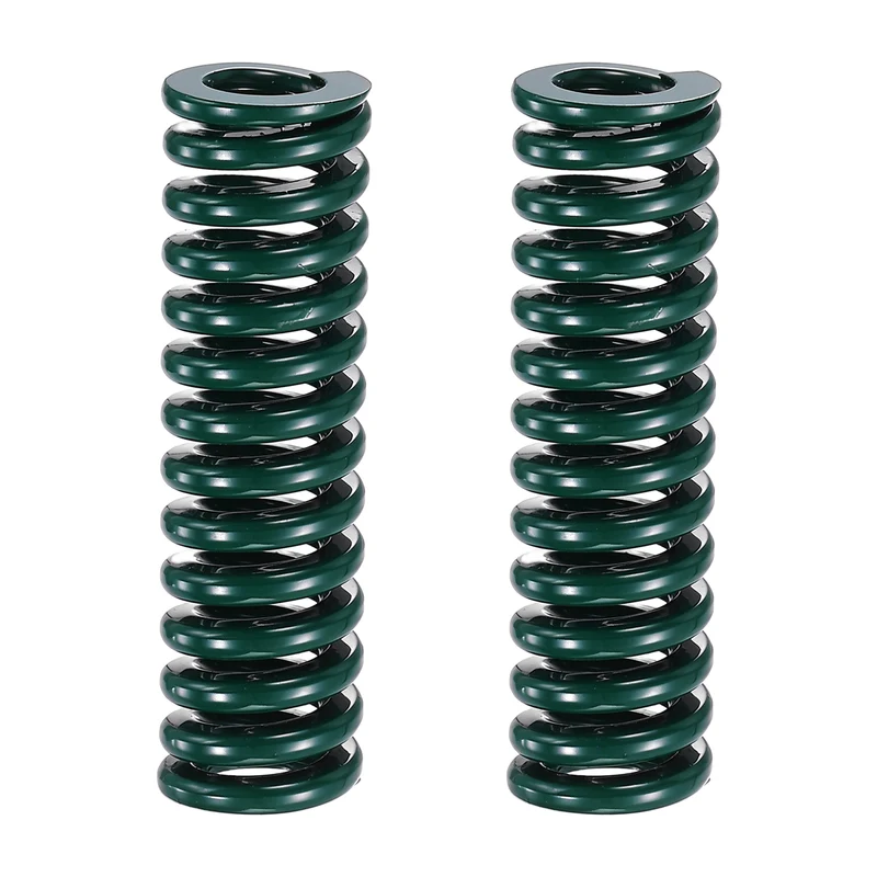 2Pcs Green Compression Spring 1/2" OD 1.75 Length, Alloy Steel Flat Wire