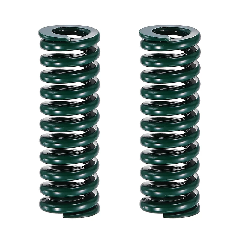2Pcs Green Compression Spring 1/2" OD 1.5 Length, Alloy Steel Flat Wire