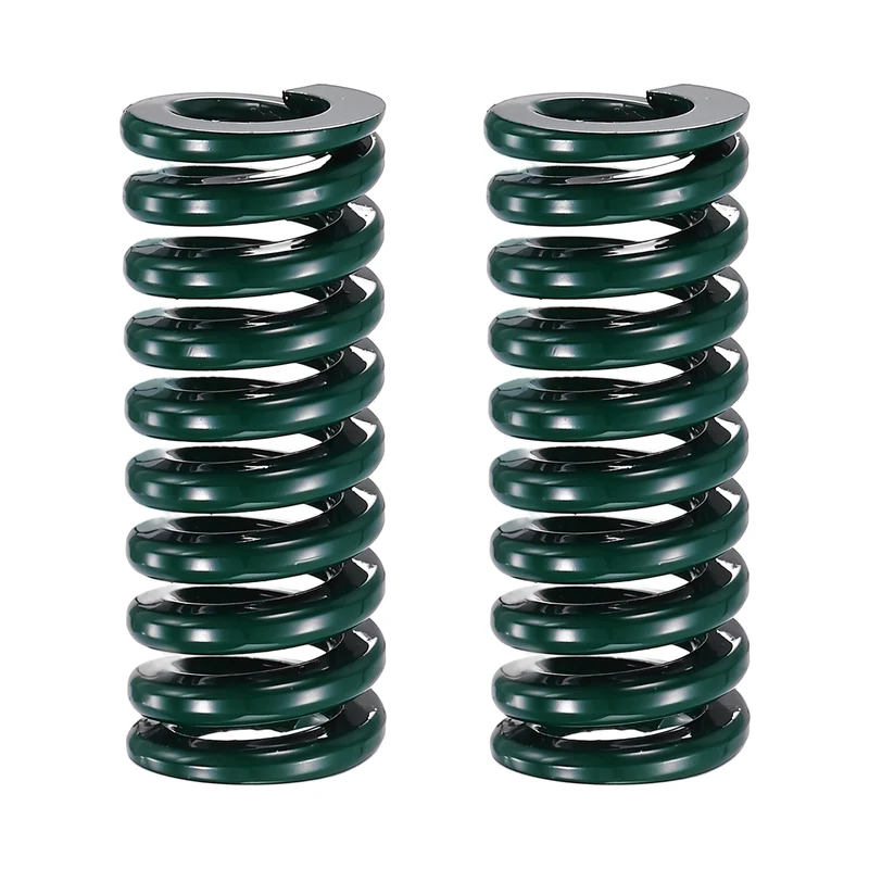 2Pcs Green Compression Spring 1/2" OD 1.25 Length, Alloy Steel Flat Wire