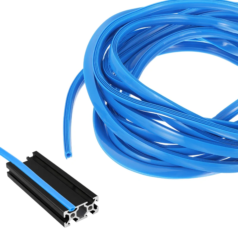 10m / 32.8ft Blue 10mm 4545, 5050 Aluminum t Slot Soft Cover Seal Pack of 1