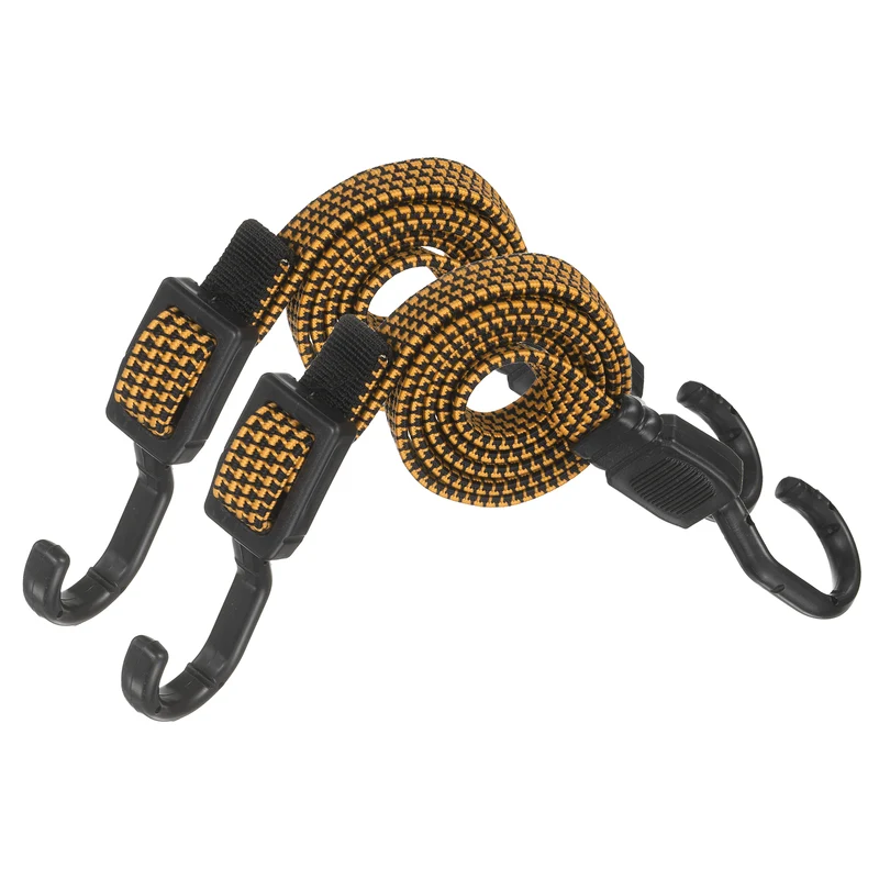 2pcs Adjustable Bungee Cords with Hook 39" Elastic Bungee Strap, Bright Orange