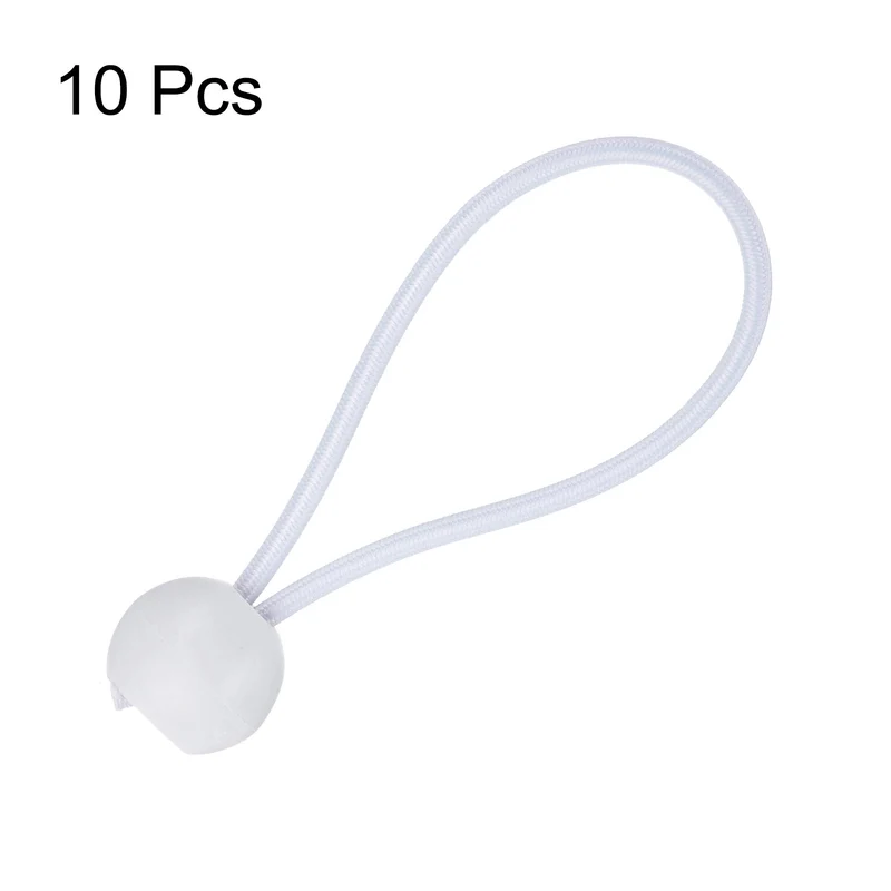 10Pcs Ball Bungee Cords 4" Heavy Duty Bungee Cord Balls for Tent Holding White