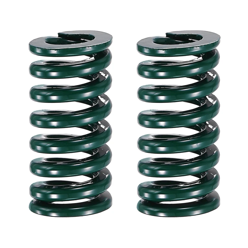 2Pcs Green Compression Spring 1/2" OD 1 Length, Alloy Steel Flat Wire