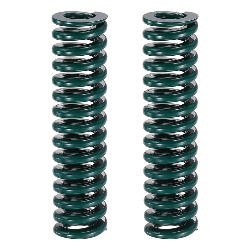 2Pcs Green Compression Spring 5/8" OD 2.5 Length, Alloy Steel Flat Wire