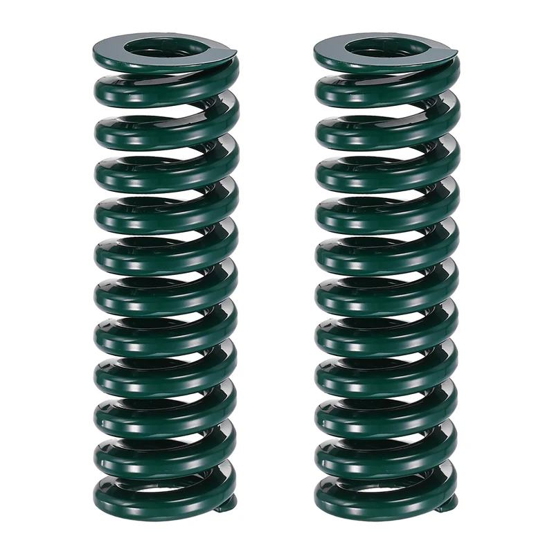 2Pcs Green Compression Spring 5/8" OD 2 Length, Alloy Steel Flat Wire