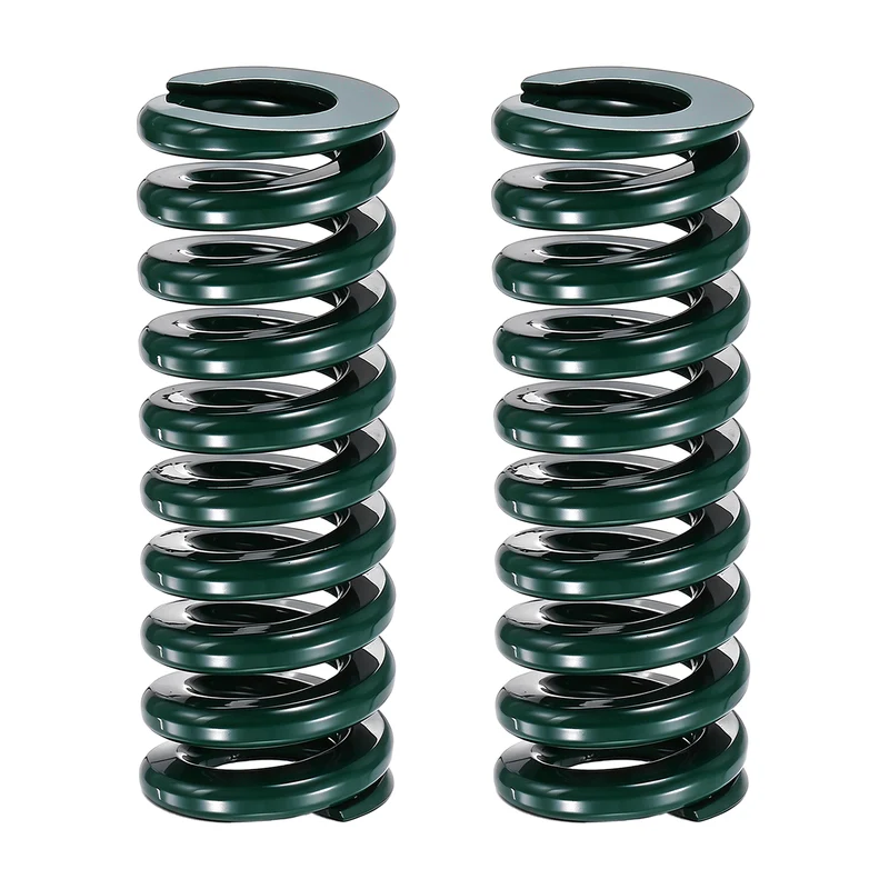 2Pcs Green Compression Spring 5/8" OD 1.75 Length, Alloy Steel Flat Wire