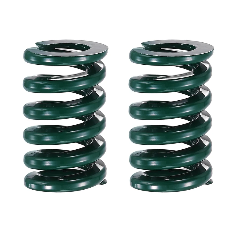 2Pcs Green Compression Spring 5/8" OD 1 Length, Alloy Steel Flat Wire