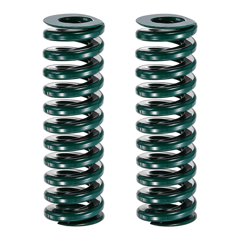 2Pcs Green Compression Spring 3/4" OD 2.5 Length, Alloy Steel Flat Wire