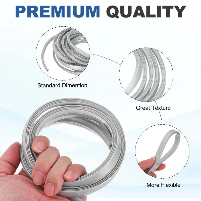 10m / 32.8ft Silver-Grey 10mm 4545, 5050 Aluminum t Slot Soft Cover Seal Pack 1