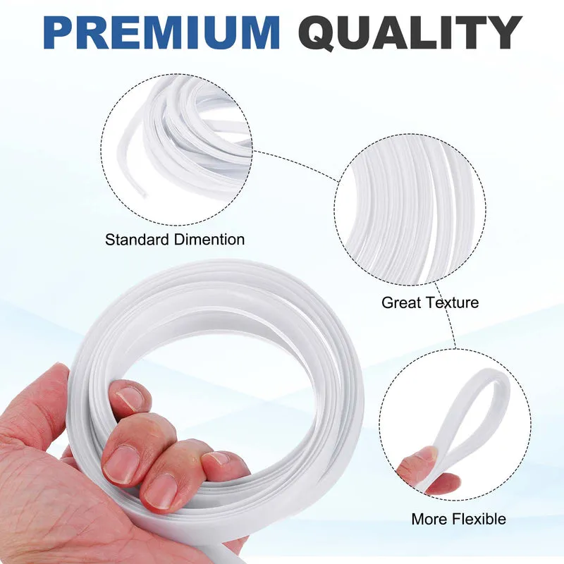10m / 32.8ft White 10mm 4545, 5050 Aluminum t Slot Soft Cover Seal Pack of 1