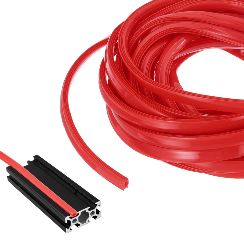 10m / 32.8ft Red 8mm 3030, 4040 Aluminum t Slot Soft Cover Seal Pack of 1