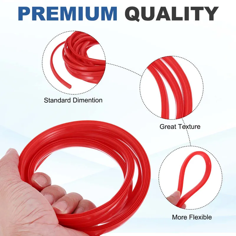 10m / 32.8ft Red 8mm 3030, 4040 Aluminum t Slot Soft Cover Seal Pack of 1