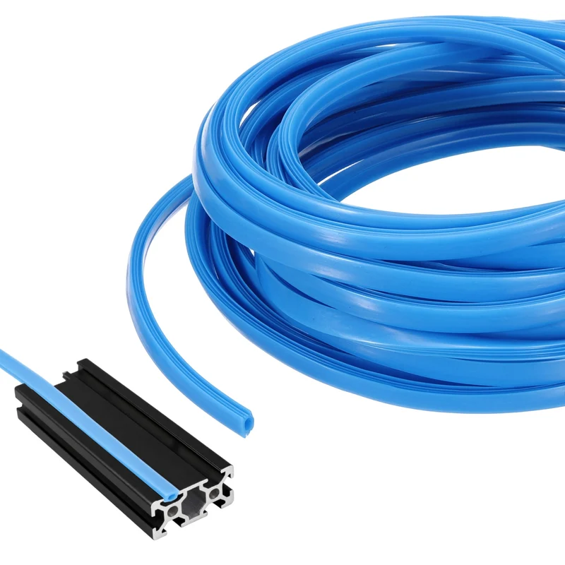 10m / 32.8ft Blue 8mm 3030, 4040 Aluminum t Slot Soft Cover Seal Pack of 1