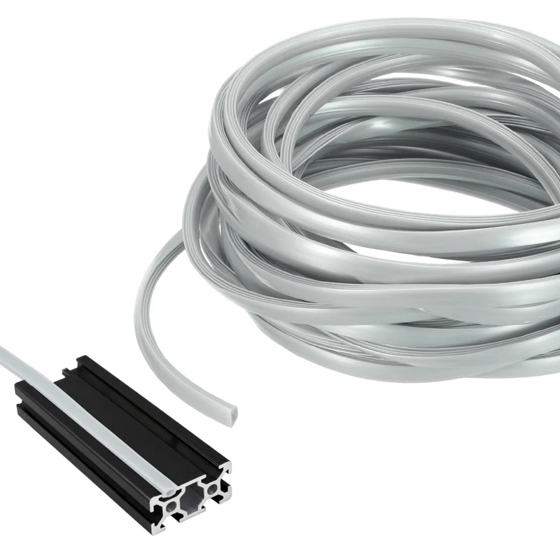 10m / 32.8ft Silver 8mm 3030, 4040 Aluminum t Slot Soft Cover Seal Pack of 1