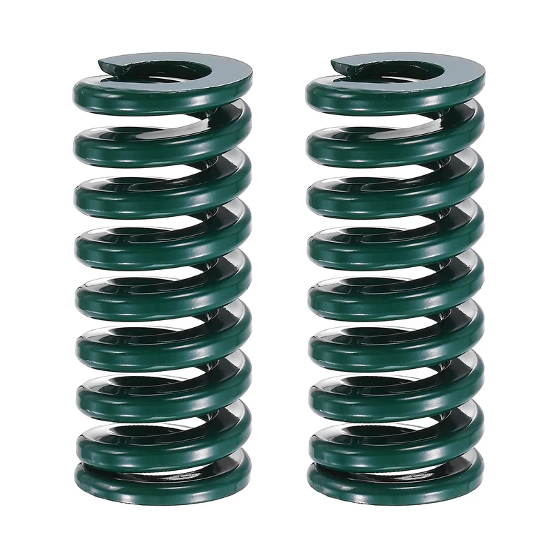 2Pcs Green Compression Spring 3/4" OD 1.75 Length, Alloy Steel Flat Wire