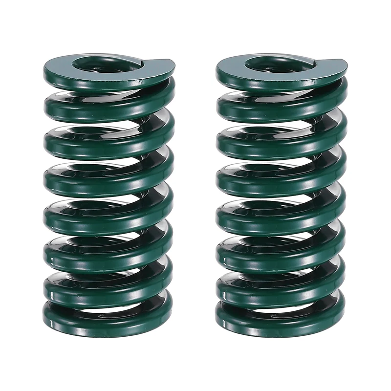 2Pcs Green Compression Spring 3/4" OD 1.5 Length, Alloy Steel Flat Wire