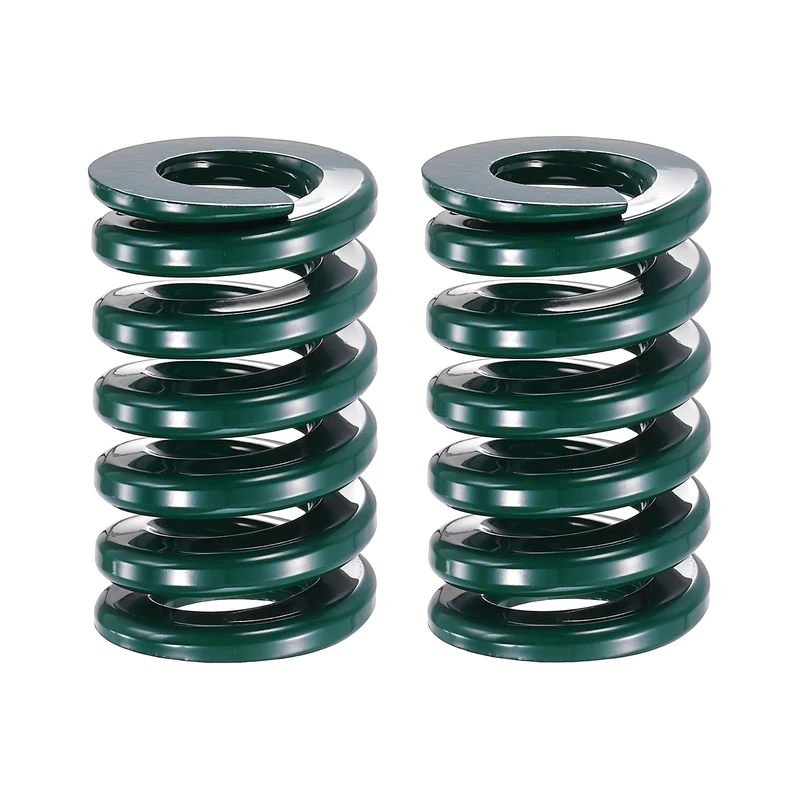 2Pcs Green Compression Spring 3/4" OD 1.25 Length, Alloy Steel Flat Wire