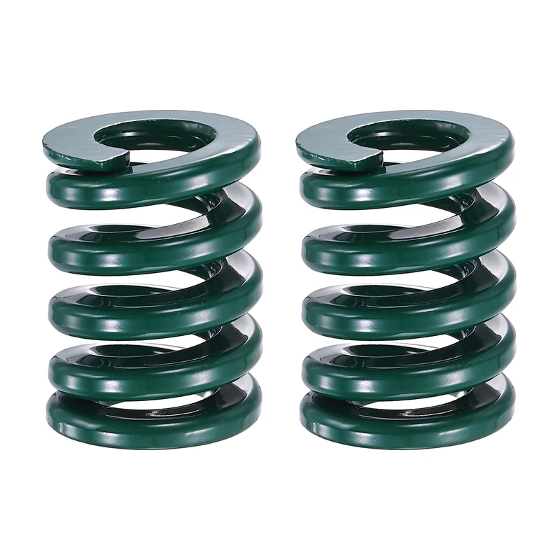 2Pcs Green Compression Spring 3/4" OD 1 Length, Alloy Steel Flat Wire