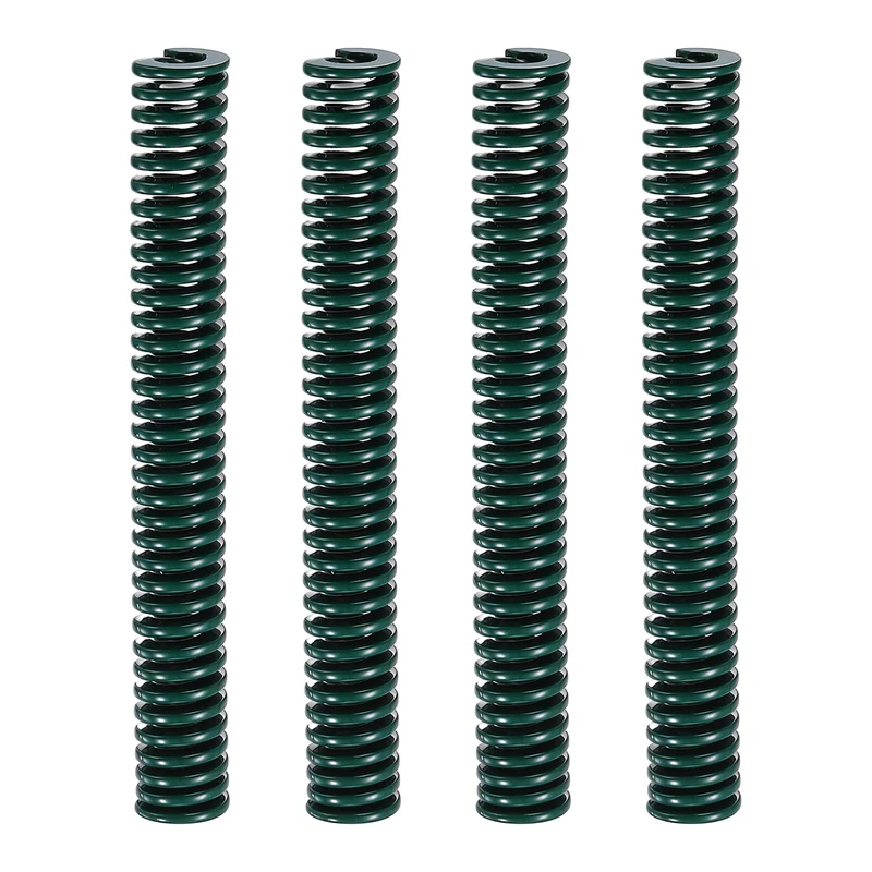 4Pcs Green Compression Spring 3/8" OD 3 Length, Alloy Steel Flat Wire