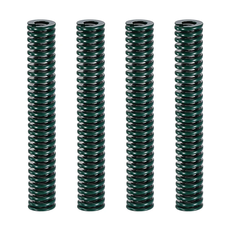 4Pcs Green Compression Spring 3/8" OD 2.5 Length, Alloy Steel Flat Wire