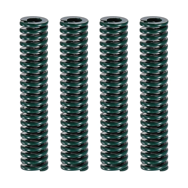 4Pcs Green Compression Spring 3/8" OD 2 Length, Alloy Steel Flat Wire