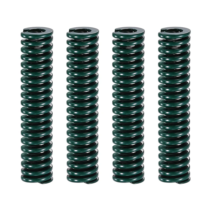 4Pcs Green Compression Spring 3/8" OD 1.75 Length, Alloy Steel Flat Wire