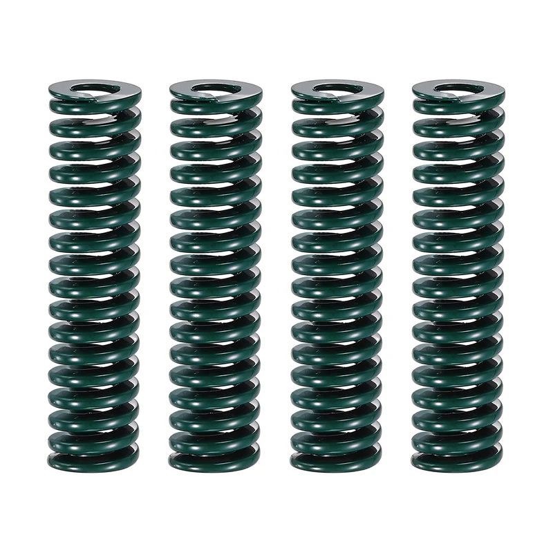 4Pcs Green Compression Spring 3/8" OD 1.5 Length, Alloy Steel Flat Wire