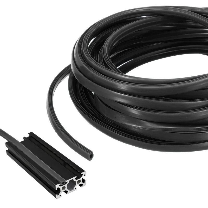 10m / 32.8ft Black 8mm 3030, 4040 Aluminum t Slot Soft Cover Seal Pack of 1
