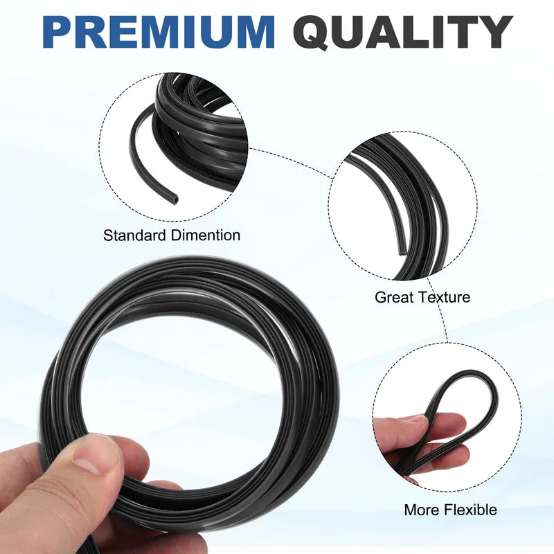 10m / 32.8ft Black 8mm 3030, 4040 Aluminum t Slot Soft Cover Seal Pack of 1