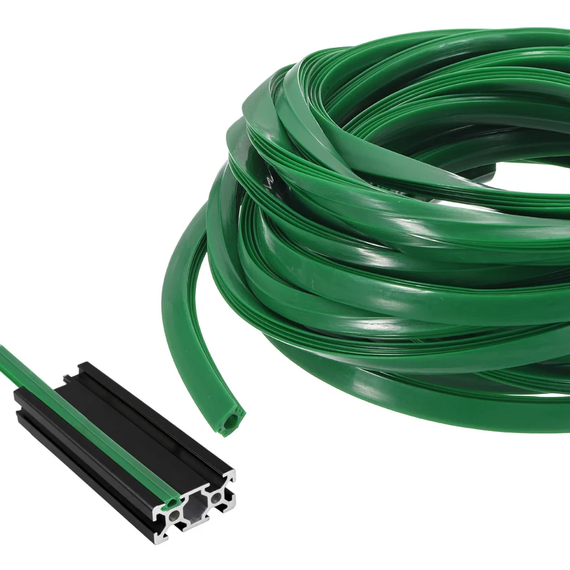 20m / 65.6ft Green 8mm 3030 4040 Aluminum T Slot Soft Cover Seal Pack of 1