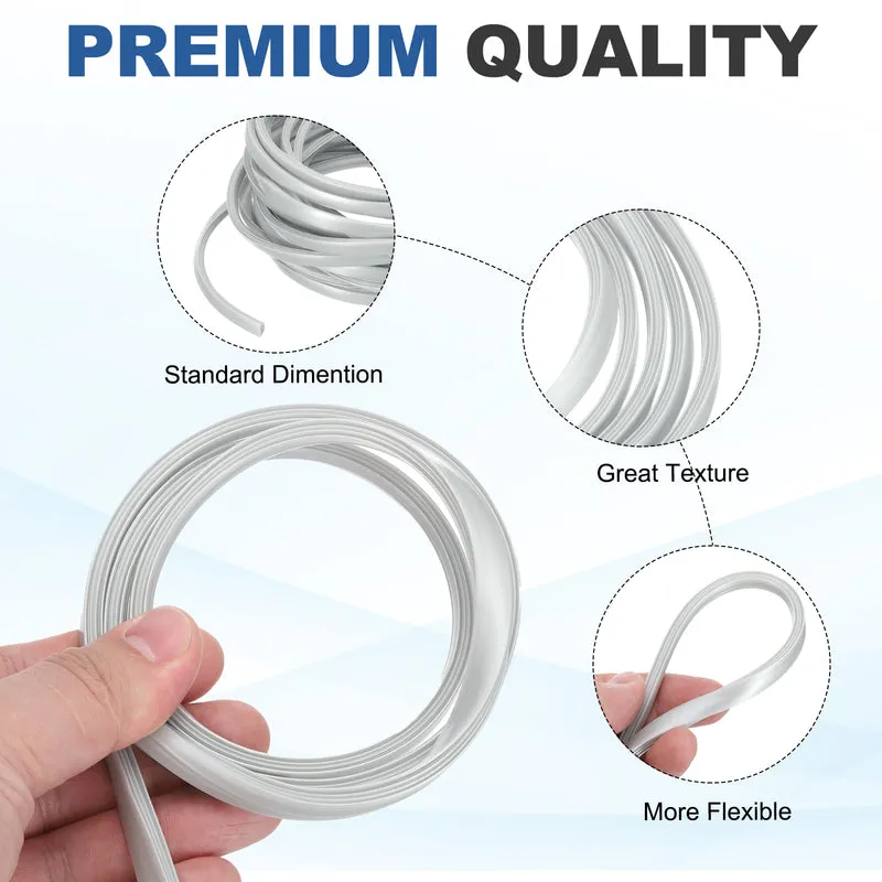 20m / 65.6ft Silver 6mm 2020 Aluminum T Slot Soft Cover Seal Pack of 1