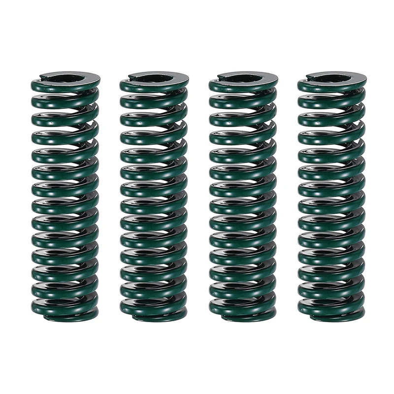 4Pcs Green Compression Spring 3/8" OD 1.25 Length, Alloy Steel Flat Wire