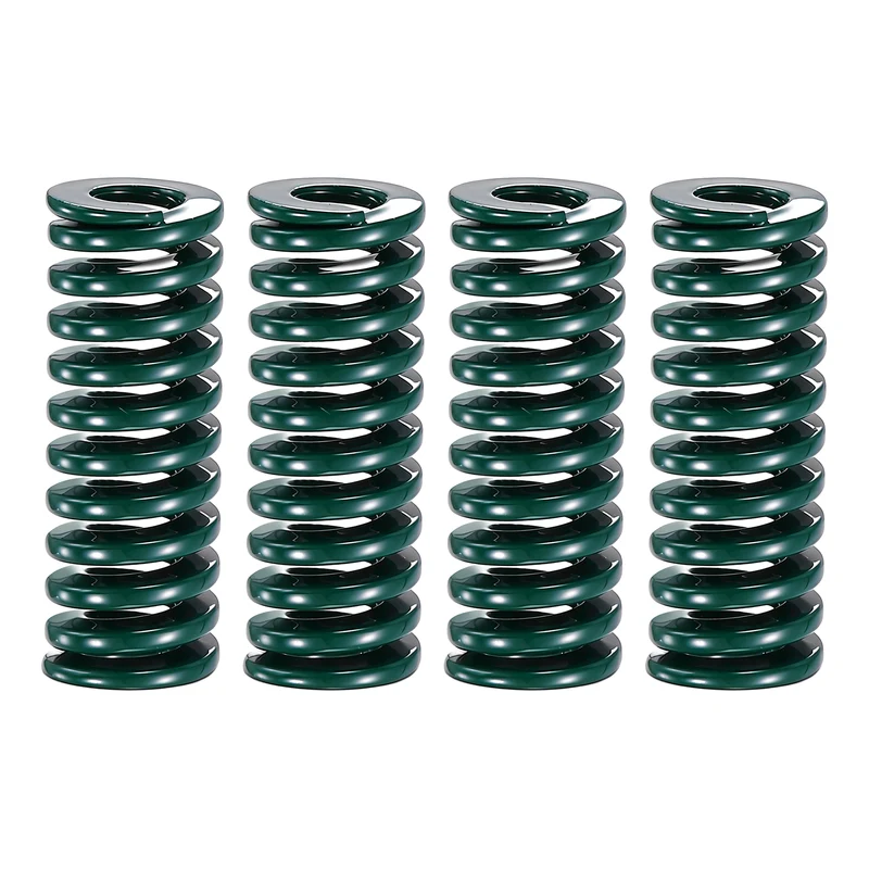 4Pcs Green Compression Spring 3/8" OD 1 Length, Alloy Steel Flat Wire
