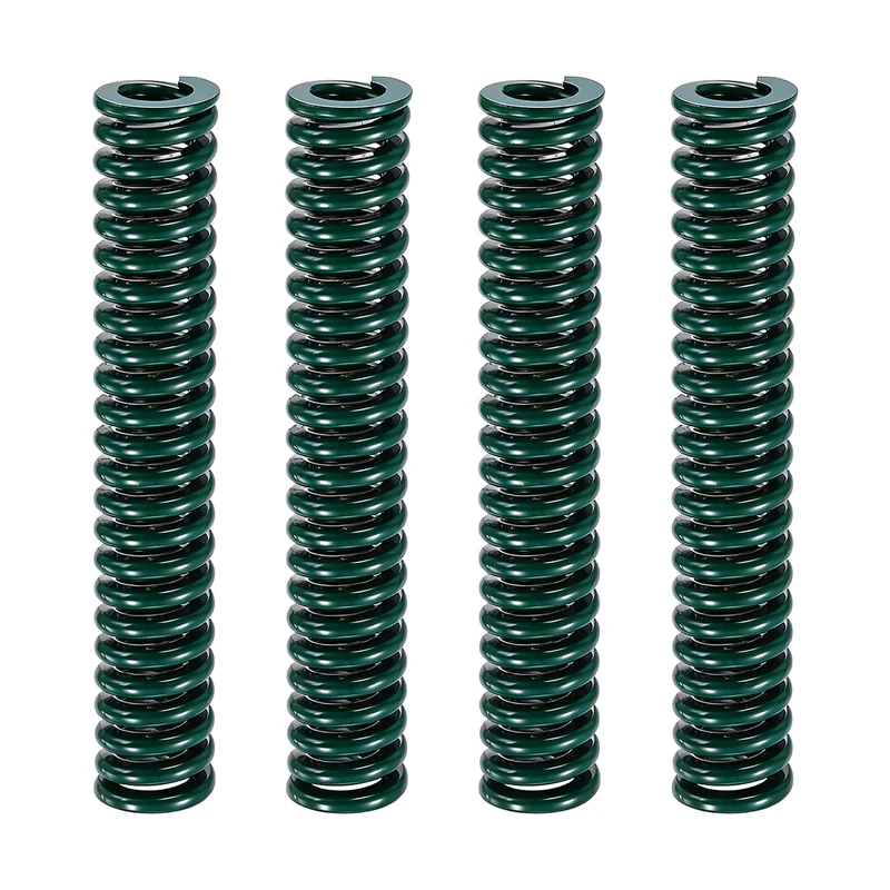 4Pcs Green Compression Spring 1/2" OD 3 Length, Alloy Steel Flat Wire