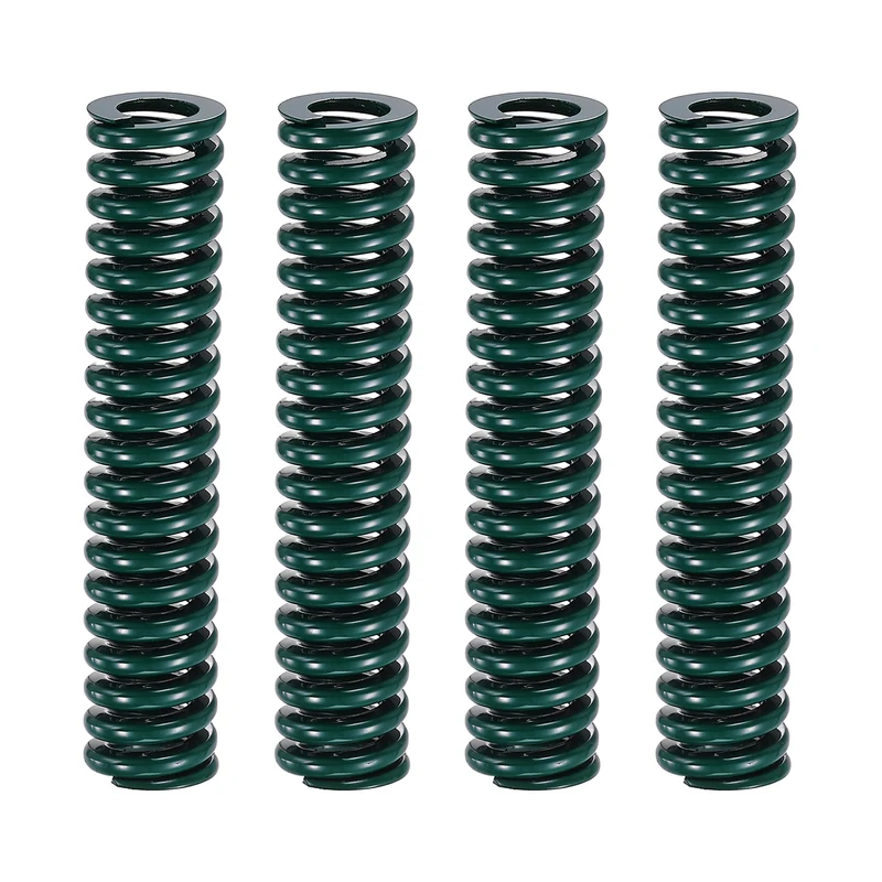 4Pcs Green Compression Spring 1/2" OD 2.5 Length, Alloy Steel Flat Wire