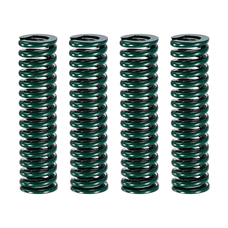 4Pcs Green Compression Spring 1/2" OD 2 Length, Alloy Steel Flat Wire