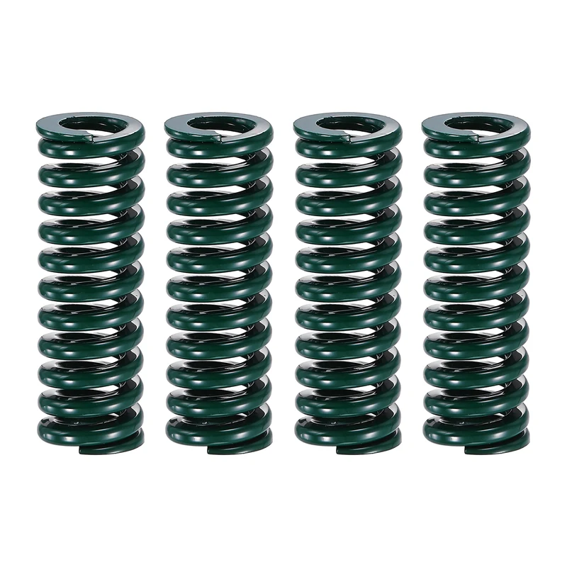 4Pcs Green Compression Spring 1/2" OD 1.5 Length, Alloy Steel Flat Wire