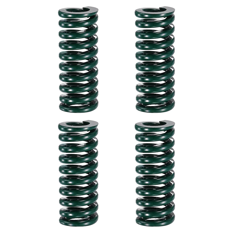 4Pcs Green Compression Spring 1/2" OD 1.25 Length, Alloy Steel Flat Wire