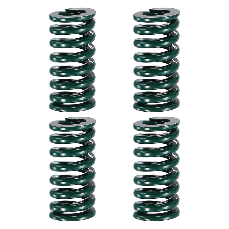 4Pcs Green Compression Spring 1/2" OD 1 Length, Alloy Steel Flat Wire