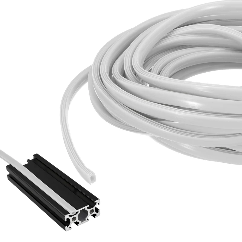 10m / 32.8ft Grey 6mm 2020 Aluminum T Slot Soft Cover Seal Pack of 1